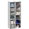image:imageSimple Houseware 6 Shelf DoubleWide Hanging Closet Organizer Gray