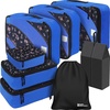 image:imageSimple Houseware 8Set Packing Cubes with Laundry Bag amp Shoe Bag for TravelBlue