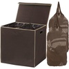 image:imageSimple Houseware Double Laundry Hamper with Lid amp Removable Bags BlackBrown