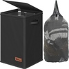image:imageSimple Houseware Foldable Laundry Hamper Basket with Lid and Bag Dark GrayBlack