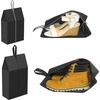 image:imageSimple Houseware Travel Shoe Bags Set of 4 Waterproof with Zipper Black