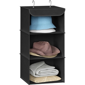 image:imageSimple Houseware 3 Shelf Hanging Closet Organizer GrayBlack