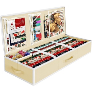 image:imageSimple Houseware 415 Wrapping Paper Organizer Fits 40 Rolls GrayBeige