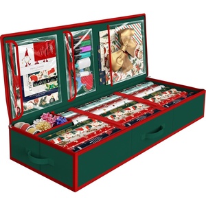 image:imageSimple Houseware 415 Wrapping Paper Organizer Fits 40 Rolls GrayGreen