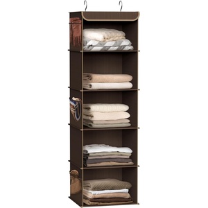 image:imageSimple Houseware 5 Shelf Hanging Closet Organizer BlackBrown