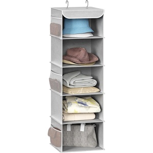 image:imageSimple Houseware 5 Shelf Hanging Closet Organizer BlackGrey