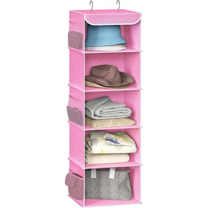 image:imageSimple Houseware 5 Shelf Hanging Closet Organizer BlackPink