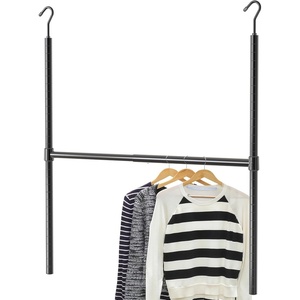 image:imageSimple Houseware Adjustable Closet Hanging Rod WhiteBlack