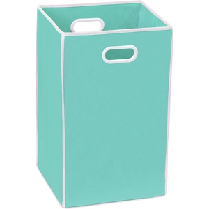 image:imageSimple Houseware Foldable Closet Laundry Hamper Basket BlackTurquoise