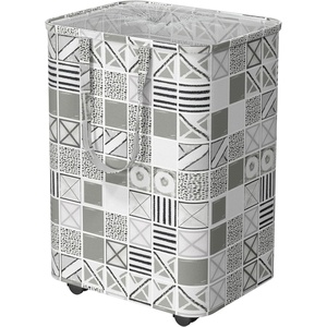 image:imageSimple Houseware Large 82L Laundry Basket with Wheels and Handles BlackGray