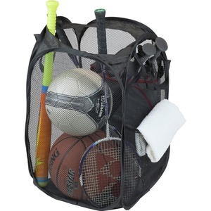 image:imageSimple Houseware Mesh PopUp Laundry Hamper with Side Pocket 2 Pack BlackBlack