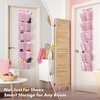 image:imageSimple Houseware 12 Pockets Large Over Door Shoe Organizer 2 Pack GrayPink
