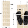image:imageSimple Houseware 24 Pockets Large Clear Over the Door Shoe Organizer GrayBeige