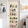 image:imageSimple Houseware 24 Pockets Large Clear Over the Door Shoe Organizer GrayBeige