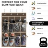 image:imageSimple Houseware 24 Pockets Large Clear Over the Door Shoe Organizer GrayBrown