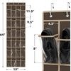 image:imageSimple Houseware 24 Pockets Large Clear Over the Door Shoe Organizer GrayBrown