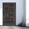 image:imageSimple Houseware 24 Pockets Large Clear Over the Door Shoe Organizer GrayDark Gray