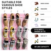 image:imageSimple Houseware 24 Pockets Large Clear Over the Door Shoe Organizer GrayPink