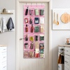 image:imageSimple Houseware 24 Pockets Large Clear Over the Door Shoe Organizer GrayPink