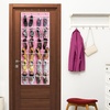 image:imageSimple Houseware 24 Pockets Large Clear Over the Door Shoe Organizer GrayPink
