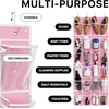image:imageSimple Houseware 24 Pockets Large Clear Over the Door Shoe Organizer GrayPink