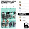 image:imageSimple Houseware 24 Pockets Large Clear Over the Door Shoe Organizer GrayTurquoise