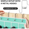 image:imageSimple Houseware 24 Pockets Large Clear Over the Door Shoe Organizer GrayTurquoise