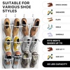 image:imageSimple Houseware 24 Pockets Large Clear Over the Door Shoe Organizer GrayWhite