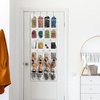 image:imageSimple Houseware 24 Pockets Large Clear Over the Door Shoe Organizer GrayWhite