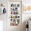 image:imageSimple Houseware 24 Pockets Large Clear Over the Door Shoe Organizer GrayWhite