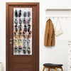 image:imageSimple Houseware 24 Pockets Large Clear Over the Door Shoe Organizer GrayWhite