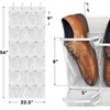 image:imageSimple Houseware 24 Pockets Large Clear Over the Door Shoe Organizer GrayWhite
