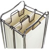 image:imageSimple Houseware 2Bag Heavy Duty Laundry Sorter Rolling Cart SilverChrome