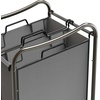 image:imageSimple Houseware 2Bag Heavy Duty Laundry Sorter Rolling Cart SilverDark Gray