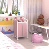 image:imageSimple Houseware 2Bag Heavy Duty Laundry Sorter Rolling Cart SilverPink
