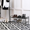 image:imageSimple Houseware 2Tier Stackable Mesh Shoe Rack BlackMesh Panel