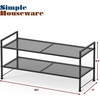 image:imageSimple Houseware 2Tier Stackable Mesh Shoe Rack BlackMesh Panel
