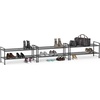 image:imageSimple Houseware 2Tier Stackable Mesh Shoe Rack BlackMesh Panel