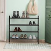 image:imageSimple Houseware 2Tier Stackable Mesh Shoe Rack BlackWired Grid Panel