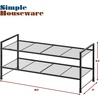 image:imageSimple Houseware 2Tier Stackable Mesh Shoe Rack BlackWired Grid Panel