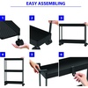 image:imageSimple Houseware 3Tier Slim Rolling Cart wHandle 55 Wx275 H WhiteBlack
