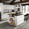 image:imageSimple Houseware 3Tier Slim Rolling Cart wHandle 55 Wx275 H WhiteGray
