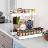 image:imageSimple Houseware 3Tier Slim Rolling Cart wHandle 55 Wx275 H WhiteWhite