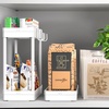 image:imageSimple Houseware 3Tier Slim Rolling Cart wHandle 55 Wx275 H WhiteWhite