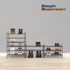 image:imageSimple Houseware 3Tier Stackable Mesh Shoe Rack BlackBlack