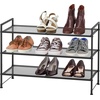 image:imageSimple Houseware 3Tier Stackable Mesh Shoe Rack BlackBlack
