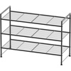 image:imageSimple Houseware 3Tier Stackable Mesh Shoe Rack BlackBlack