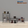 image:imageSimple Houseware 3Tier Stackable Mesh Shoe Rack BlackBlack