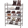 image:imageSimple Houseware 3Tier Stackable Mesh Shoe Rack BlackBronze