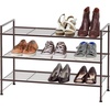 image:imageSimple Houseware 3Tier Stackable Mesh Shoe Rack BlackBronze